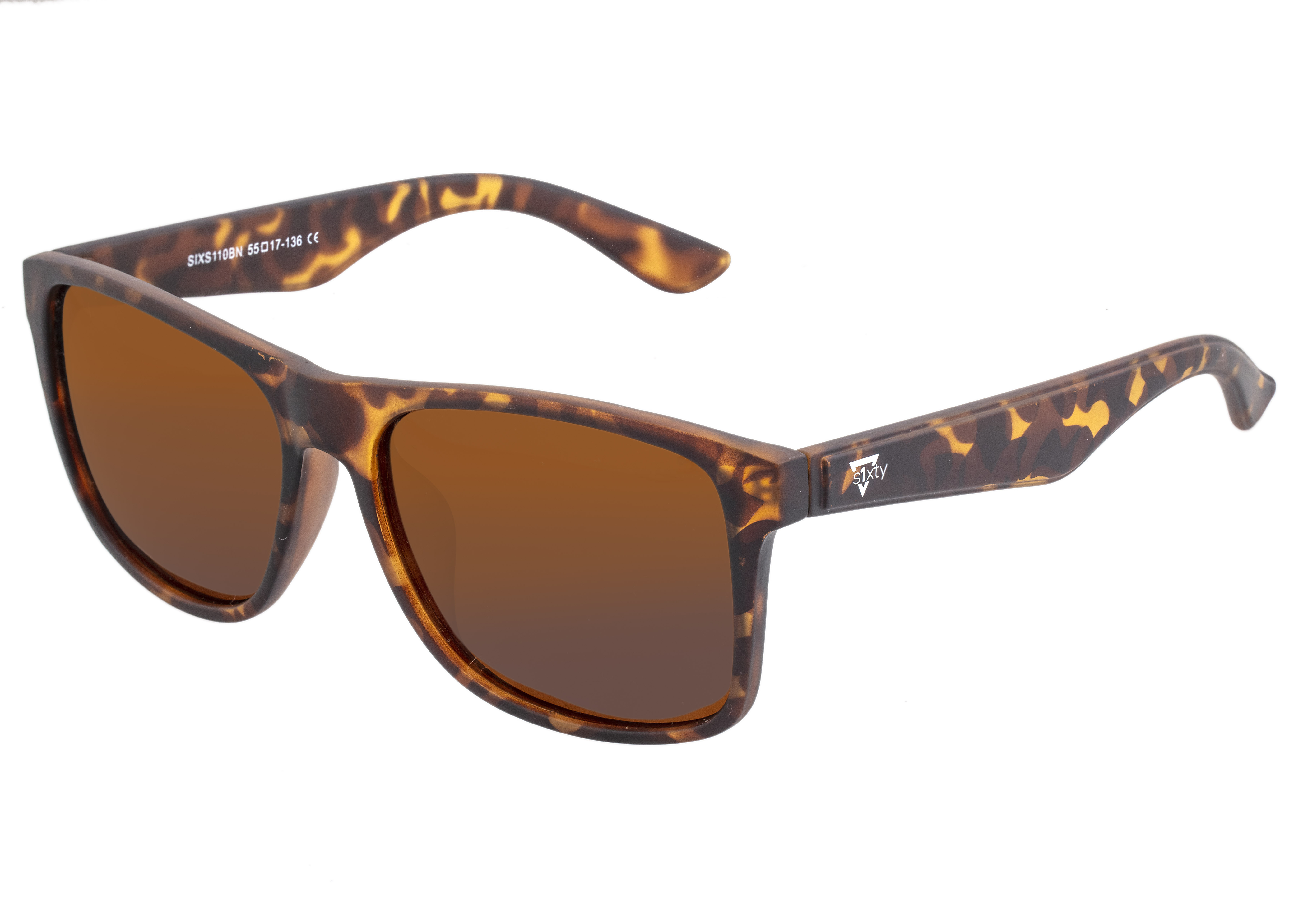 Sixty One Unisex Solaro Polarized Sunglasses - Brown Stainless Steel - One Size