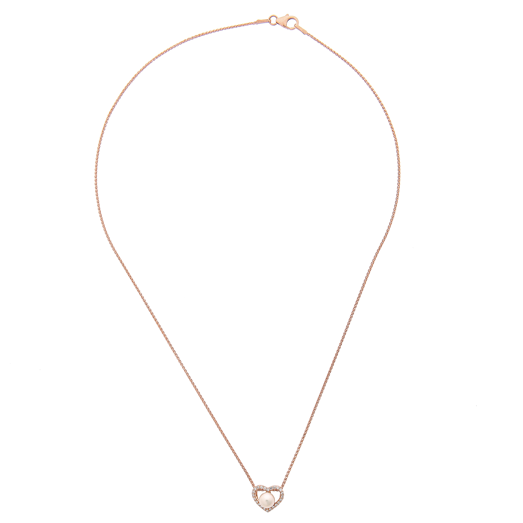 Thumbnail - Orphelia 'Alberte' Damen Kette aus 925er Sterlingsilber mit Anhänger - Rosé ZH-7233/RG