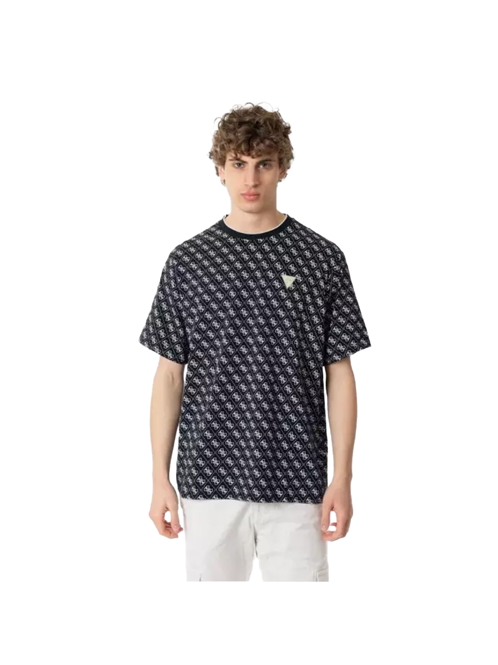 Guess heren T-shirt met 4G-patch