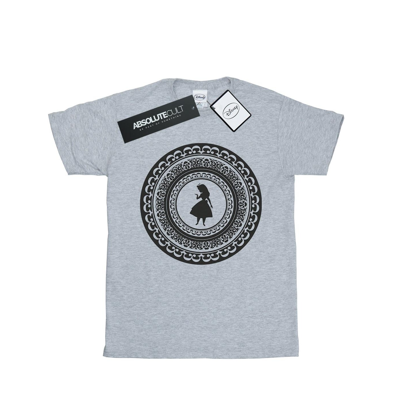 Thumbnail - Disney - "Alice In Wonderland Circle" T-Shirt für Herren (Grau)