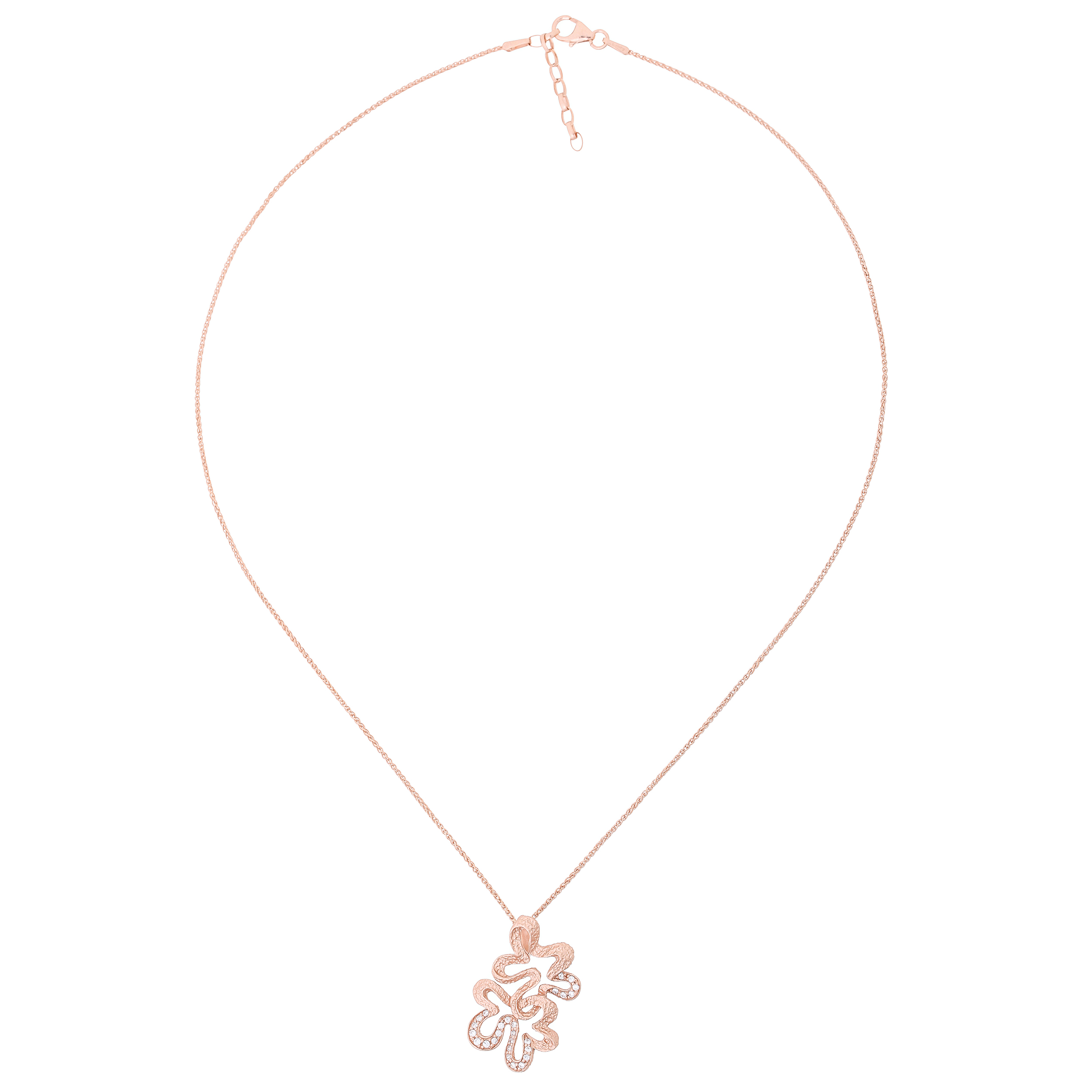 Thumbnail - Orphelia 'Malenia' Damenkette mit Anhänger aus 925er Sterlingsilber - Rosé ZH-7077/1