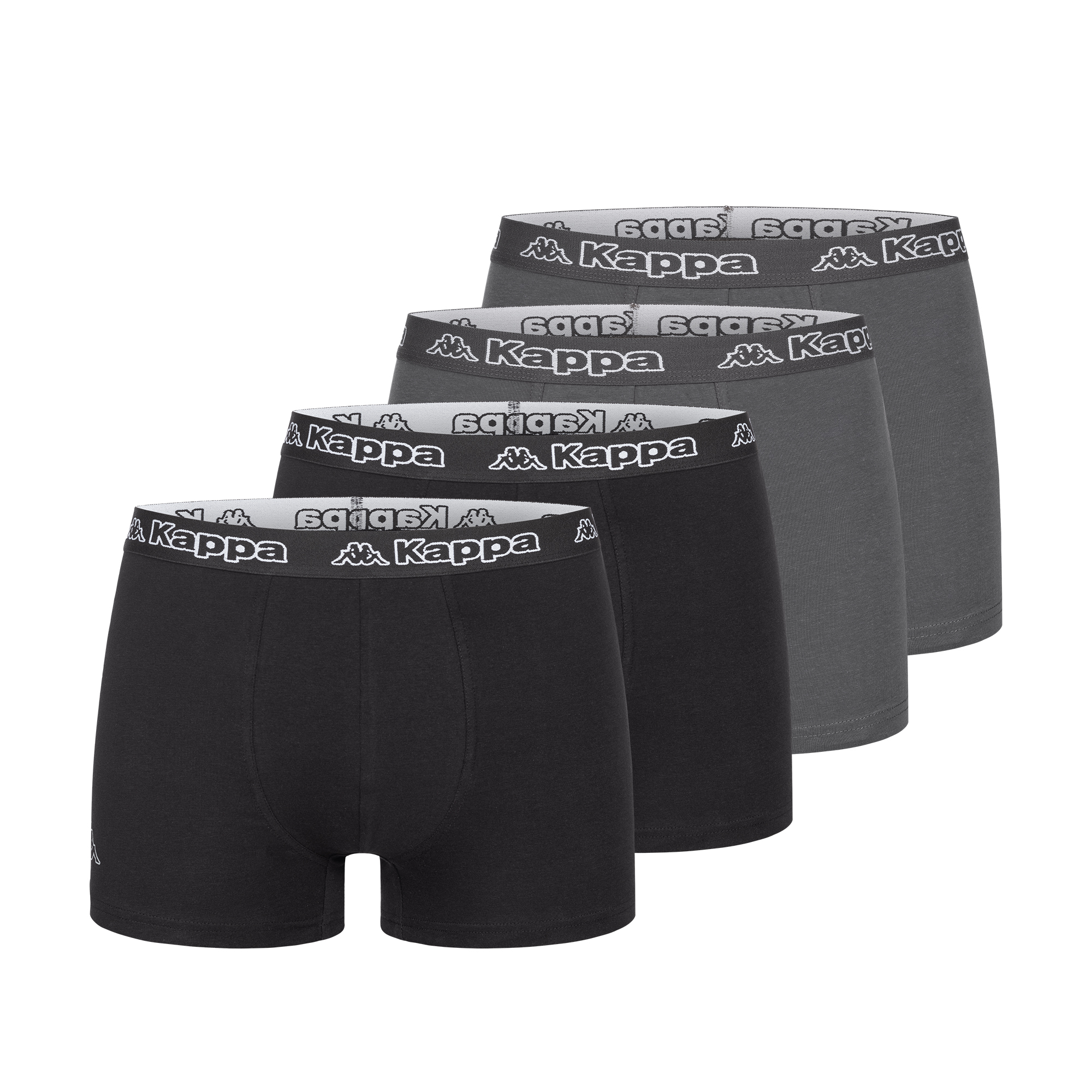 Thumbnail - Kappa 4er Set Boxershorts in Schwarz/Anthrazit