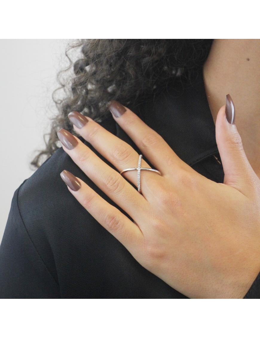 MYC Paris X Duo Ring Silver och kristall dam – bild 2