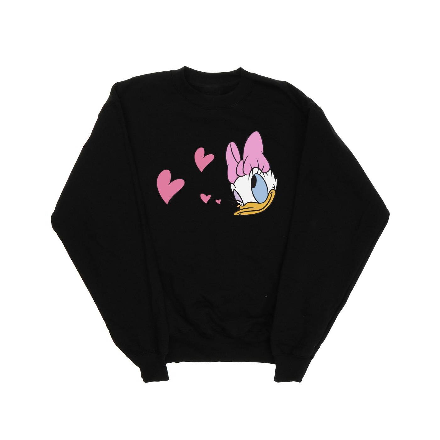 Thumbnail - Disney - "Daisy Duck Kisses" Sweatshirt für Damen (Schwarz)