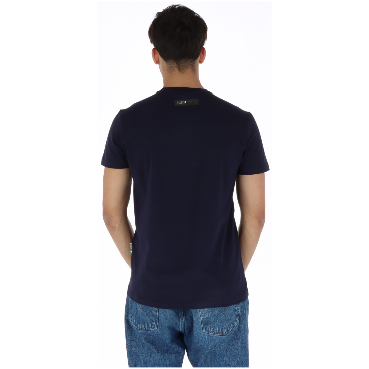 Plein Sport T-shirt med tigerlogotyp i marinblå stor modell herr – bild 2