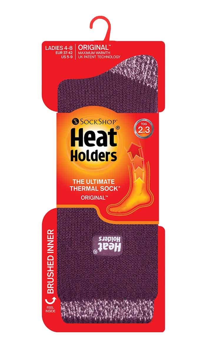 Heat Holders Mönstrade varma termiska vinterstrumpor för damer 4-8 UK – bild 2