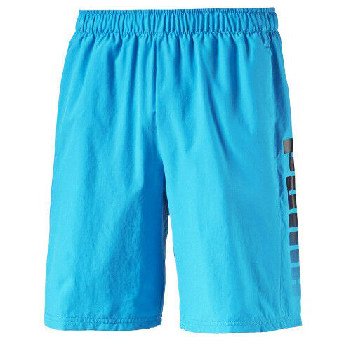 Thumbnail - Puma Fun Big Logo gewebt blau Polyester elastisch Herren Shorts 836575 10