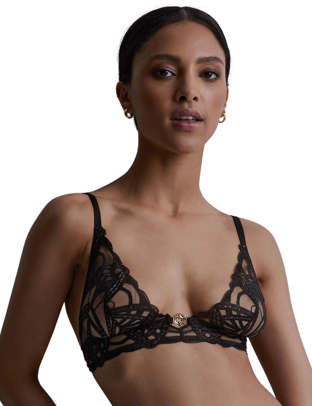 Aubade Womens My Desire Triangle Bra – Black Polyamide – Size Small