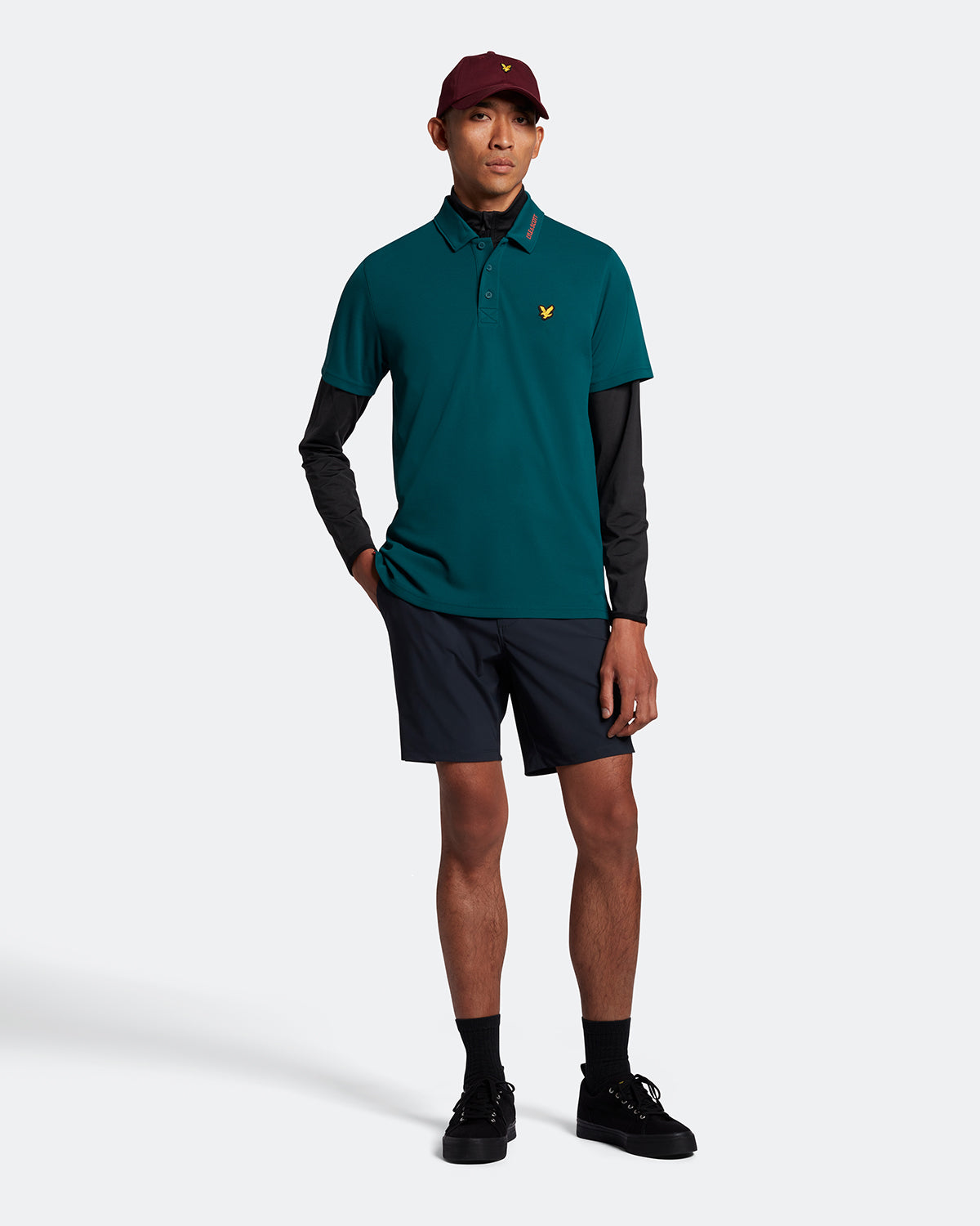 Lyle & Scott Golf Collar Logo Teknisk Polotröja herr – bild 2