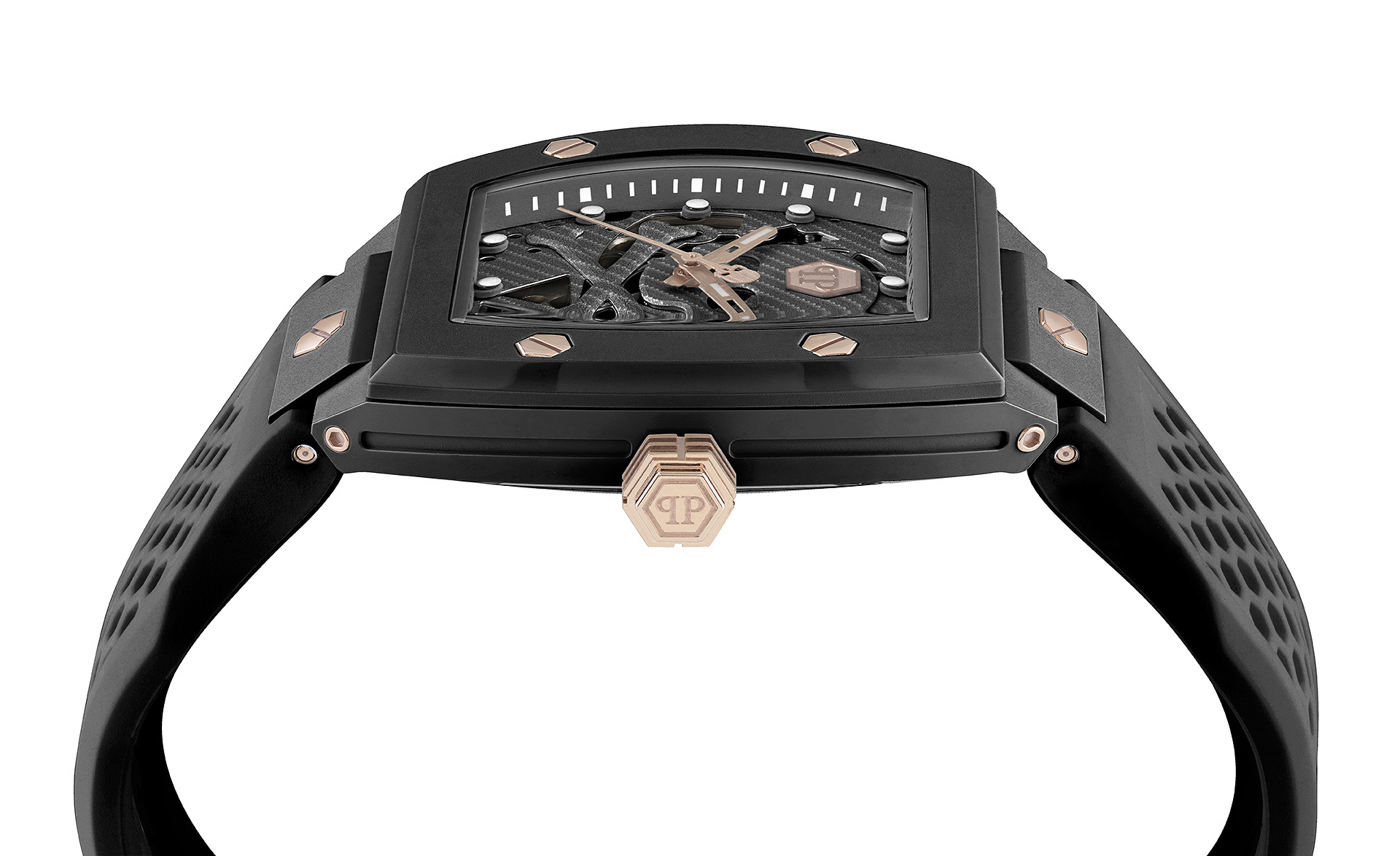 Philipp Plein The Skeleton Ecokeramiska Herrklocka Svart PWVBA0523 – bild 2