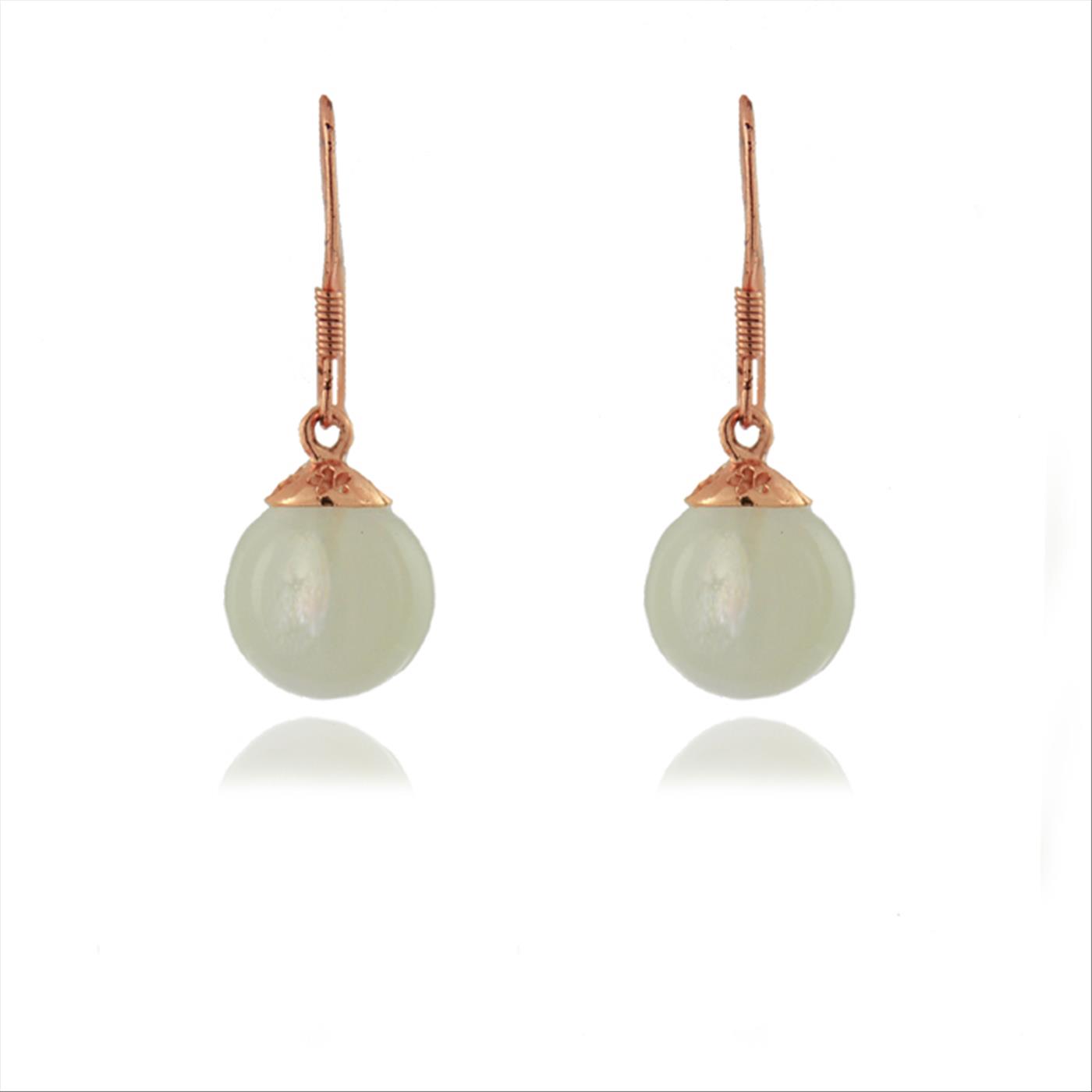 Thumbnail - Luxenter, Ohrringe aus 925er Sterlingsilber und Katzenaugen mit 18 Karat Roségoldplattierung