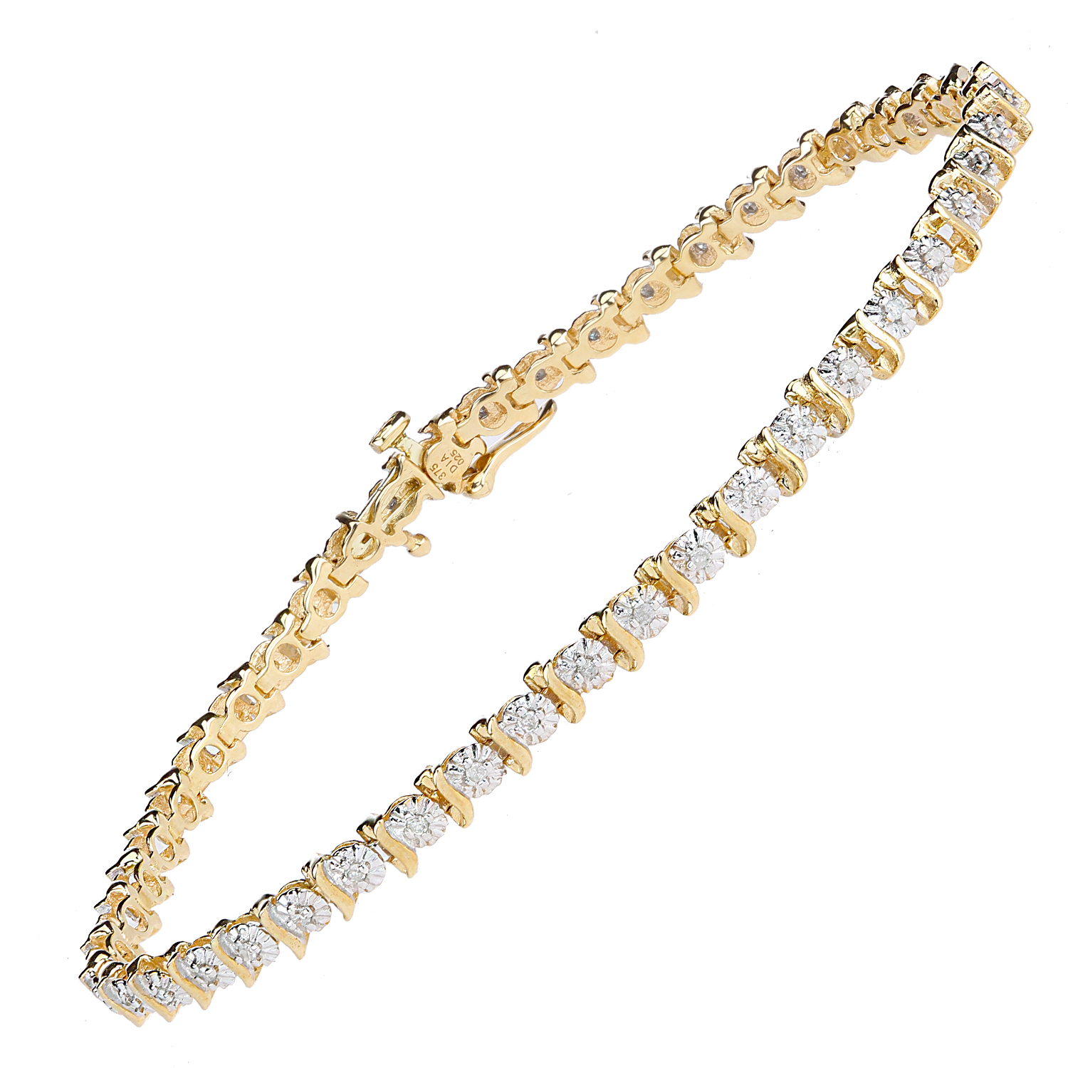 Diamant L’Eternel Womens 9ct Yellow Gold Bracelets With 0.25ct Diamond – One Size