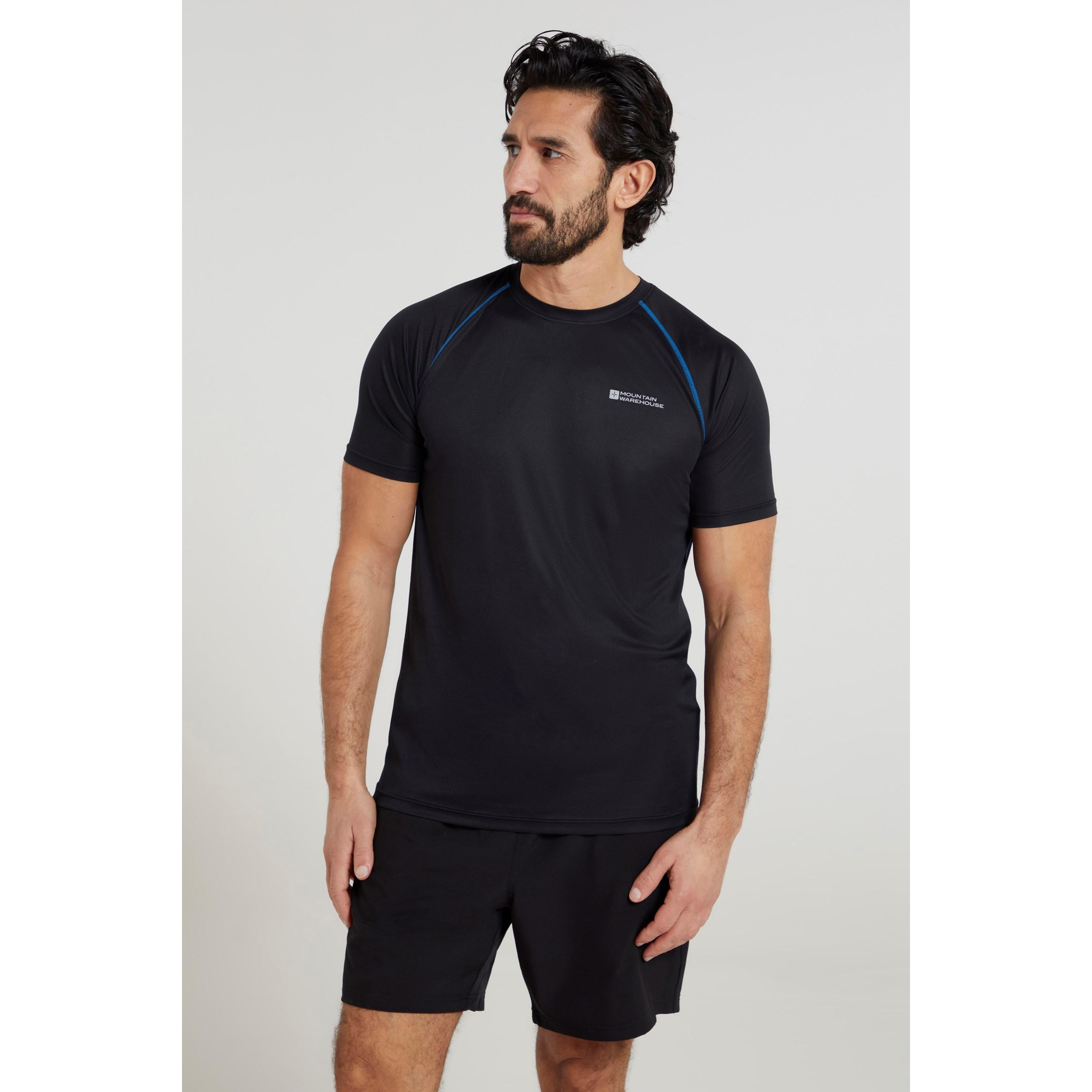 Thumbnail - Mountain Warehouse Herren Aero II Kurzarm T-Shirt (Schwarz)
