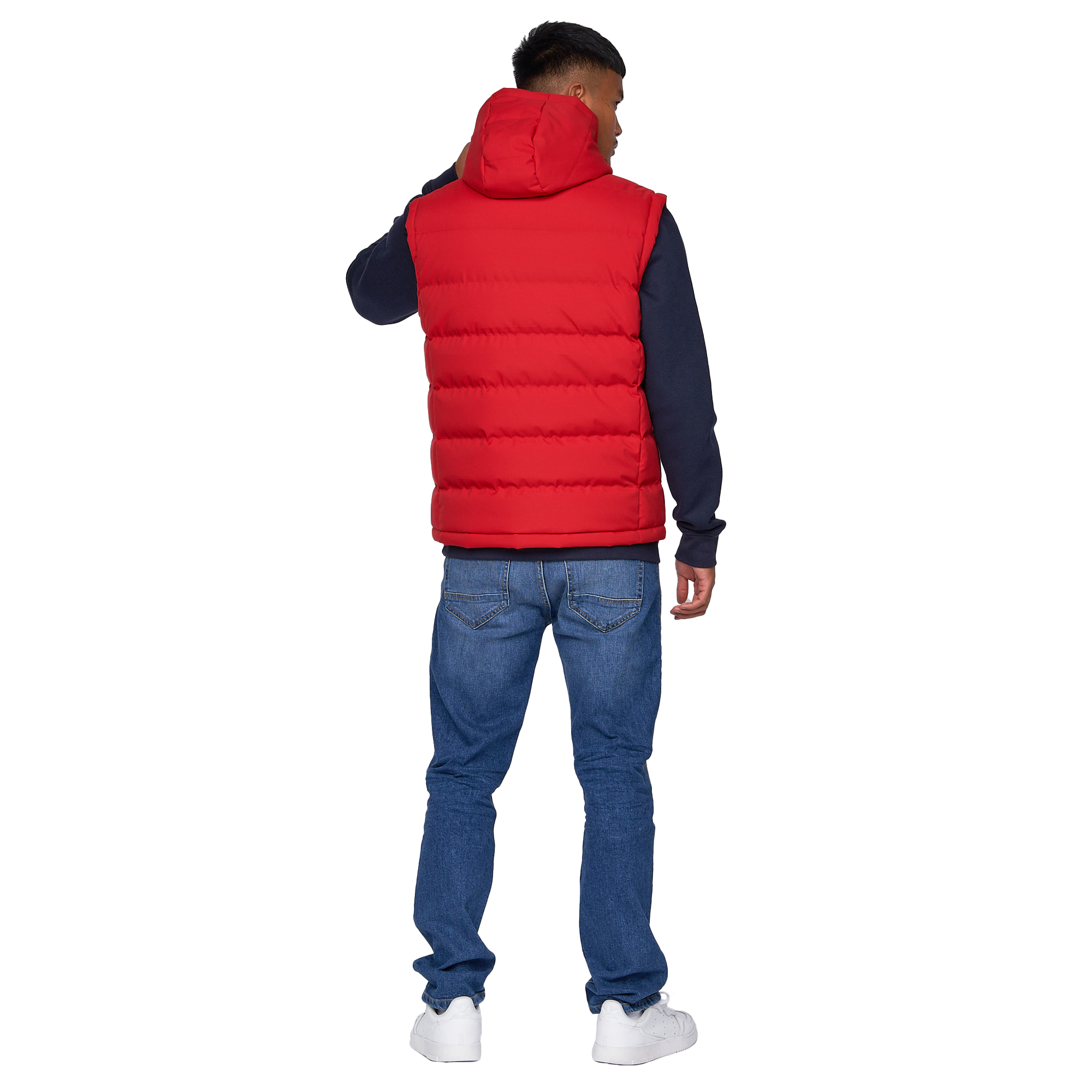 Crosshatch Mens Kampnew Präglad Gilet (Röd) västar herr – bild 2