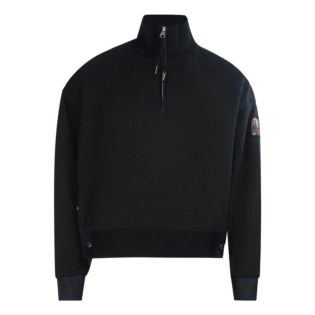 Thumbnail - Parajumpers Quarter Zip Rollkragen-Fleece-Sweatshirt in Schwarz
