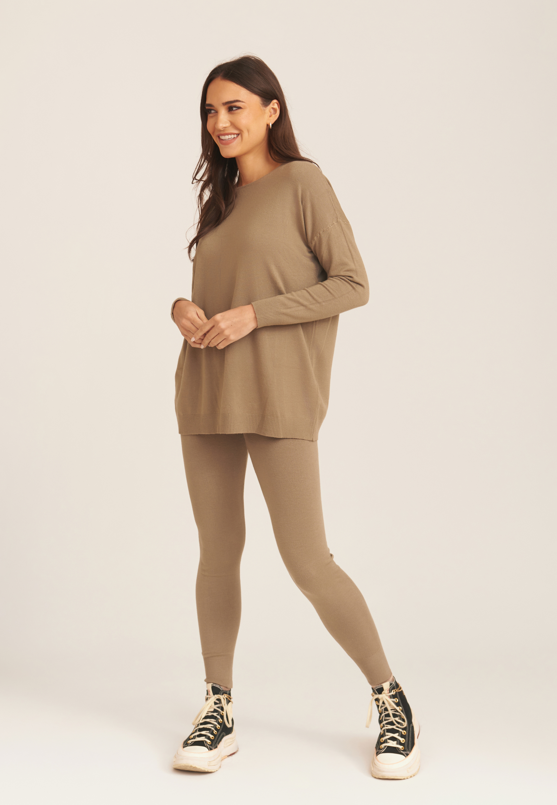 Gini London Leggings i borstad bomull dam – bild 2