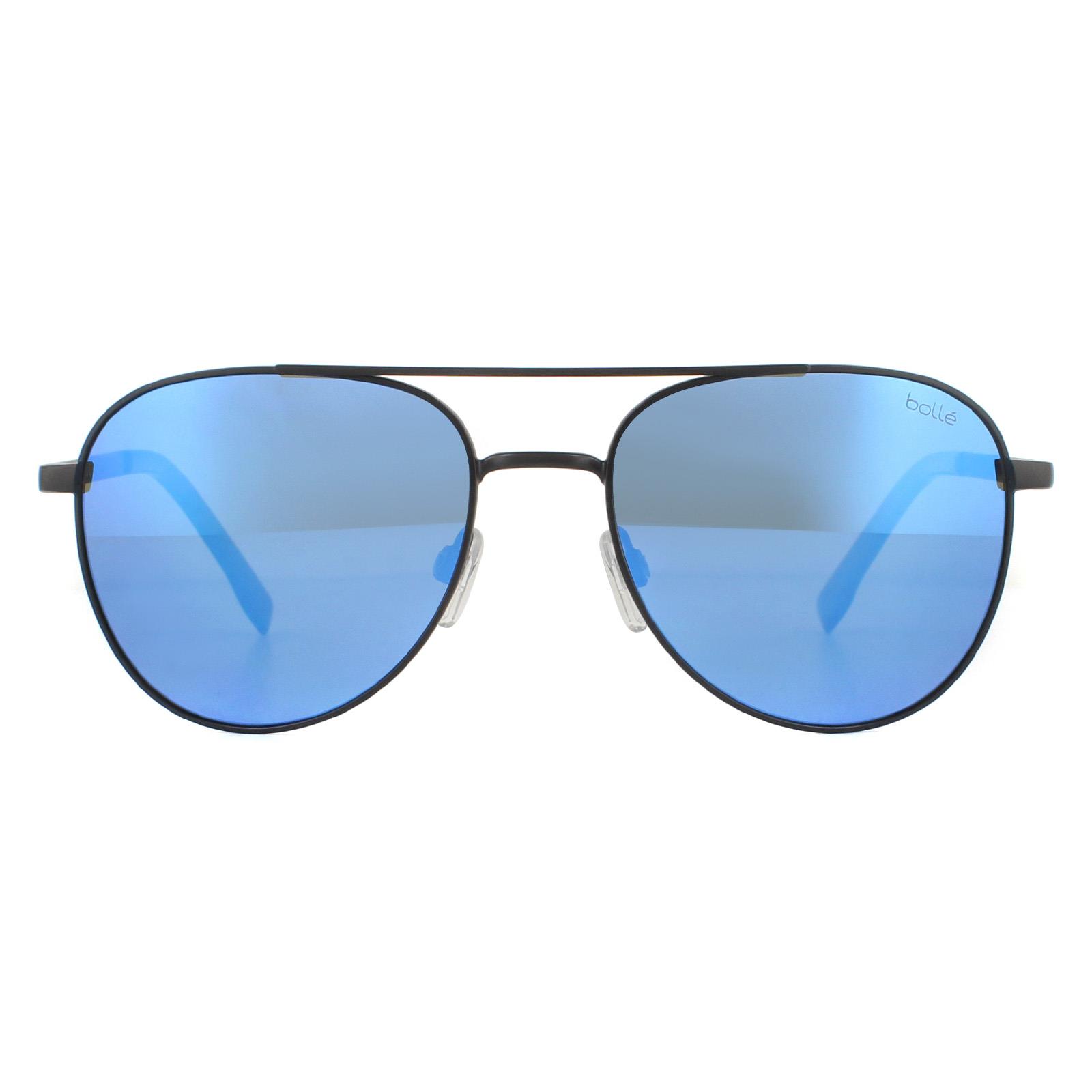 Thumbnail - Bolle Lunettes De Soleil Evel 12536 Mat Noir Offshore Bleu Polarisé