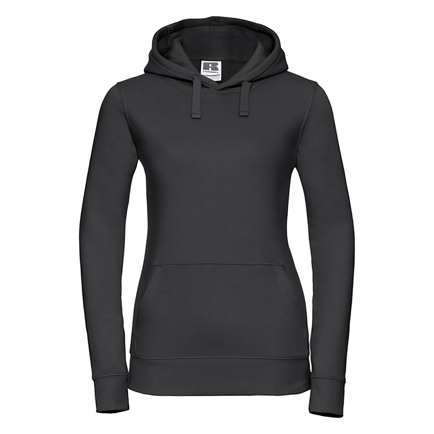 Russell Womens Premium Authentic Hoodie (3-Layer Fabric) (Black)