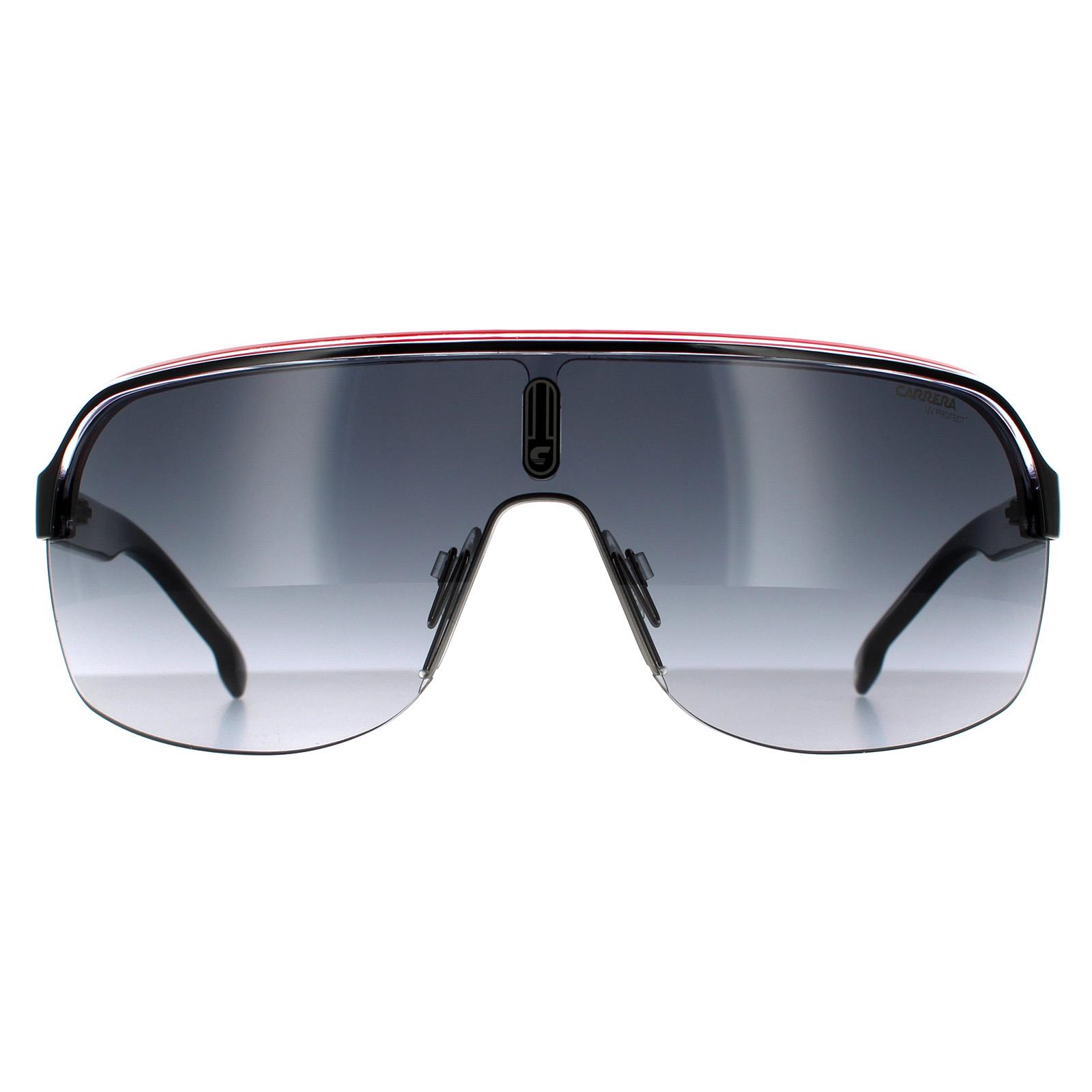 Thumbnail - Carrera Shield Unisex Schwarz Kristall Weiß Rot Dunkelgrau Gradient Sonnenbrille