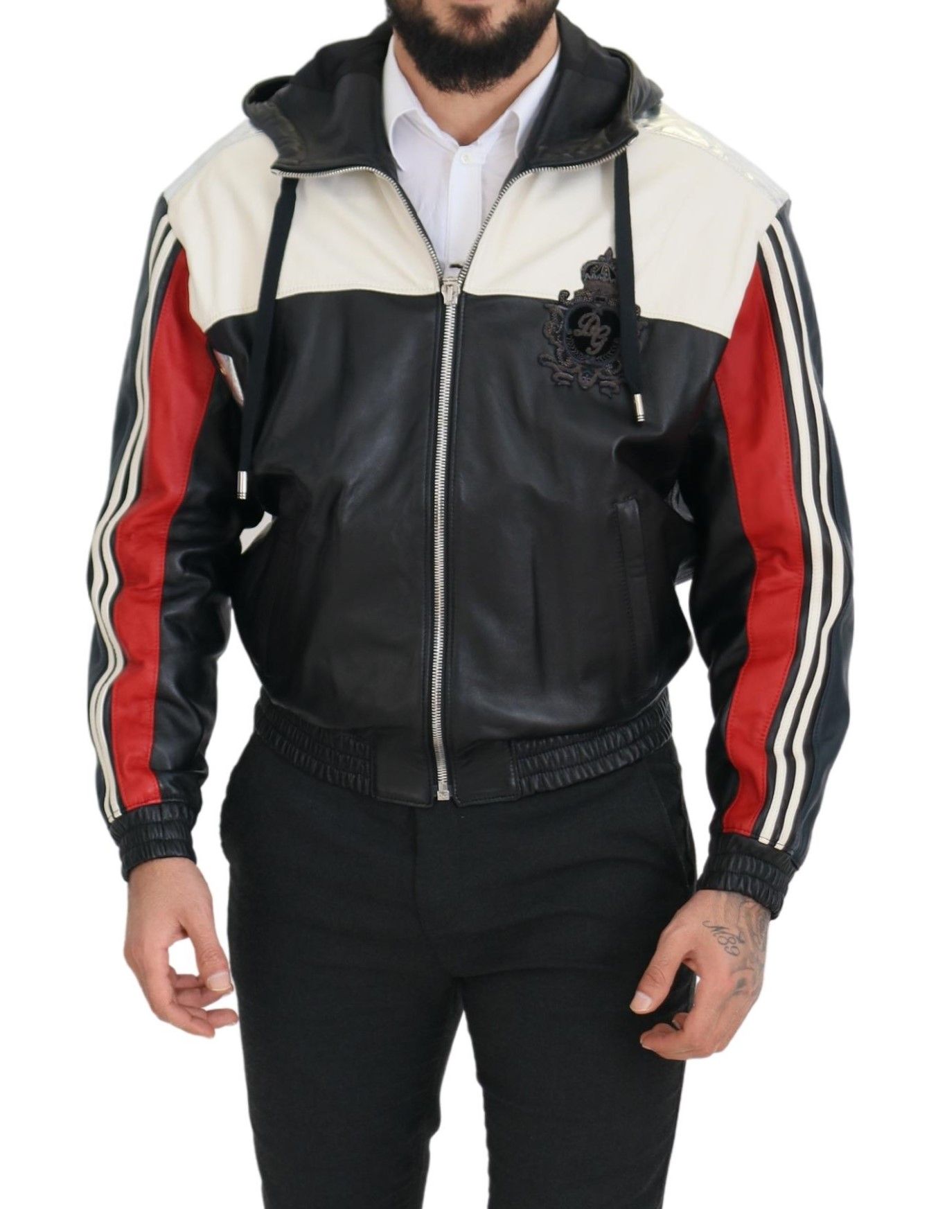Dolce&Gabbana Läder Huva Blouson Jacka Herrjacka – bild 2