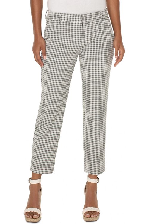 Thumbnail - Kelsey-Hose aus Salbei/weißem Gingham-Split