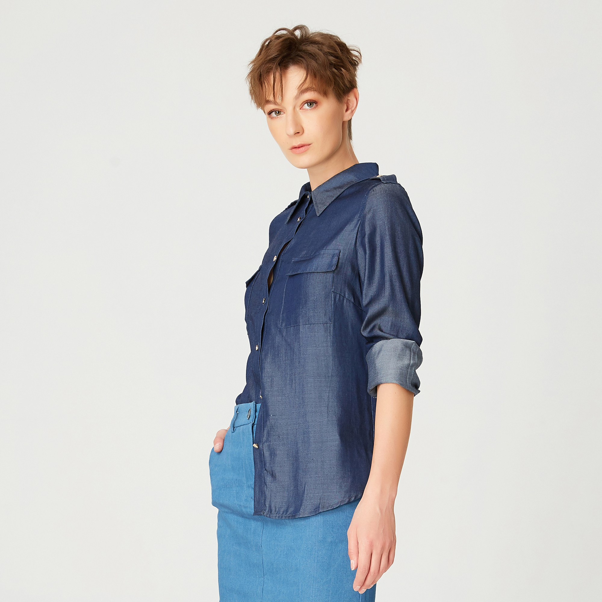 Basic Shirt Denim Look-image