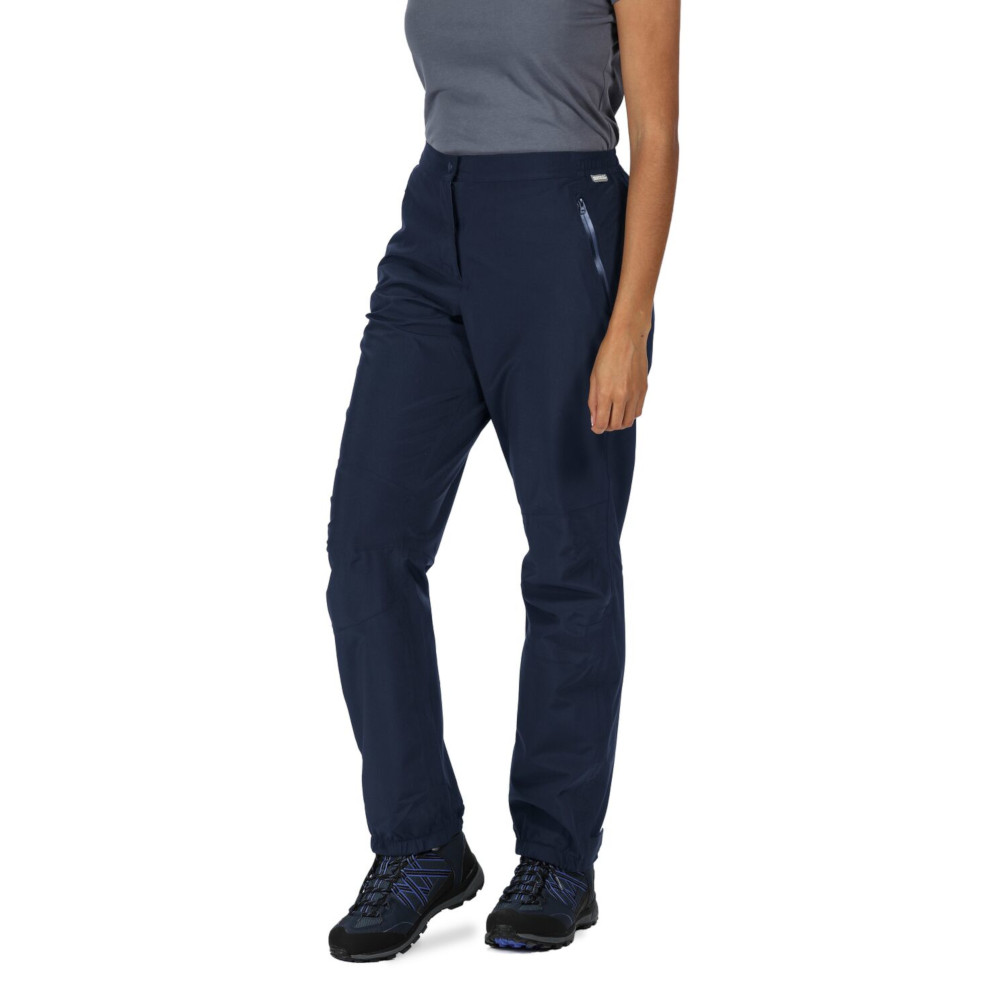 Regatta Womens Highton Adjustable Walking Over Trousers - Navy - Size Medium