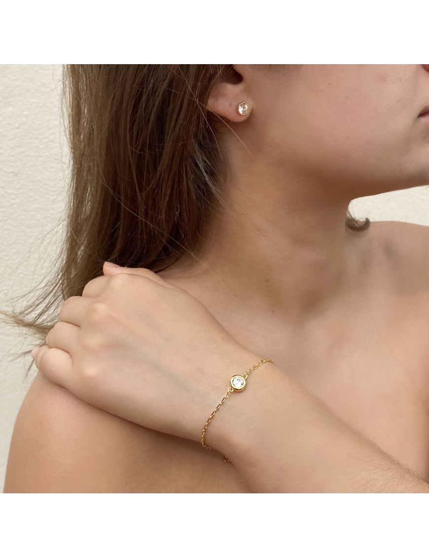 MYC Paris Födelsesten Moon Set Guld och kristall armband dam – bild 2