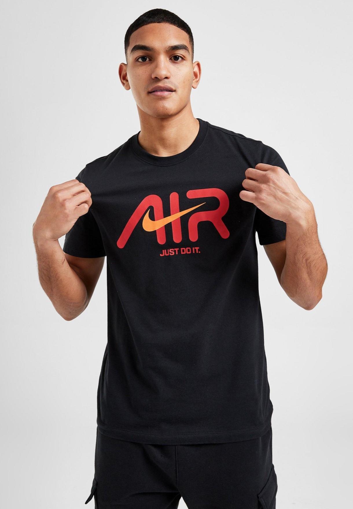 Thumbnail - Nike Swoosh Air Herren-T-Shirt in Schwarz