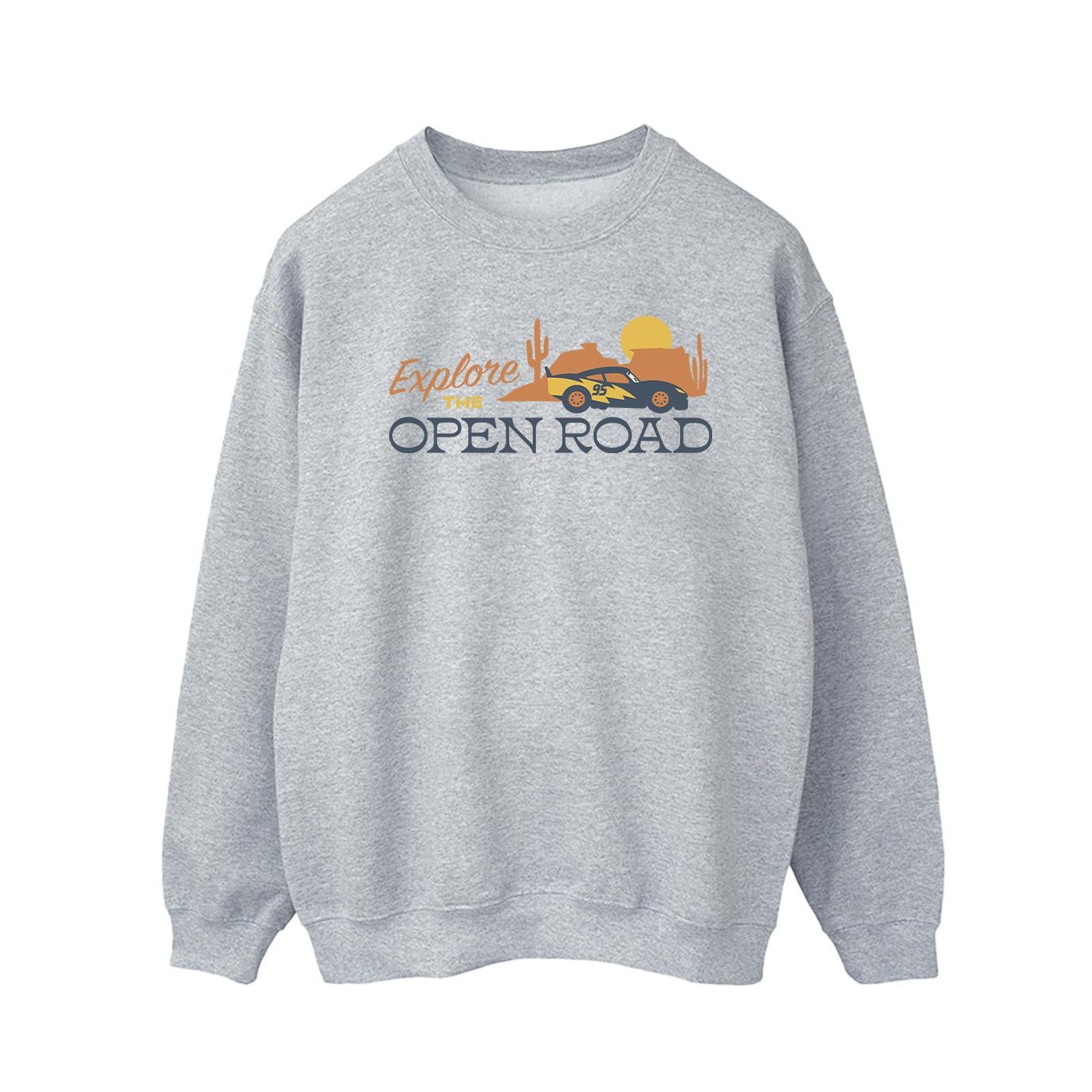 Thumbnail - Disney - "Cars Explore The Open Road" Sweatshirt für Herren (Grau)