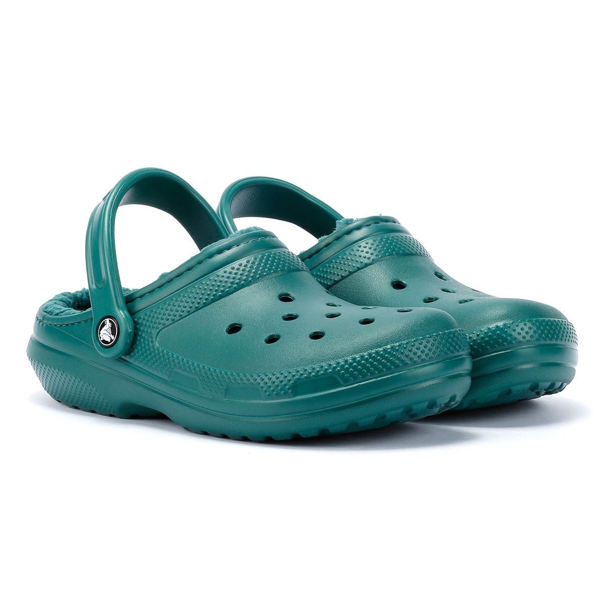 Thumbnail - Crocs Klassische gefütterte Frauen Smaragd Clogs