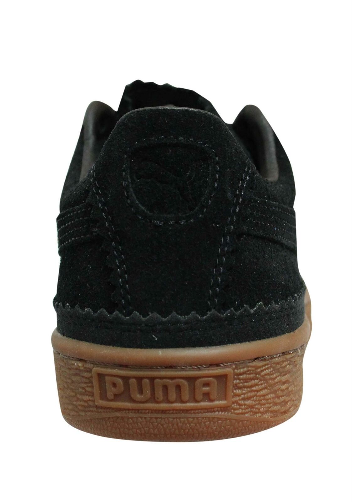 Puma Suede Classic Brogue Lace Up Svart Läder Träningsskor för herrar 366631 01 – bild 2