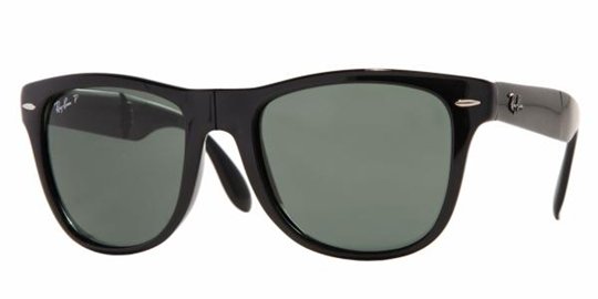 Thumbnail - Ray-Ban Sonnenbrille Faltbare Wayfarer 4105 Schwarz Grün Polarisiert 601/58 54mm