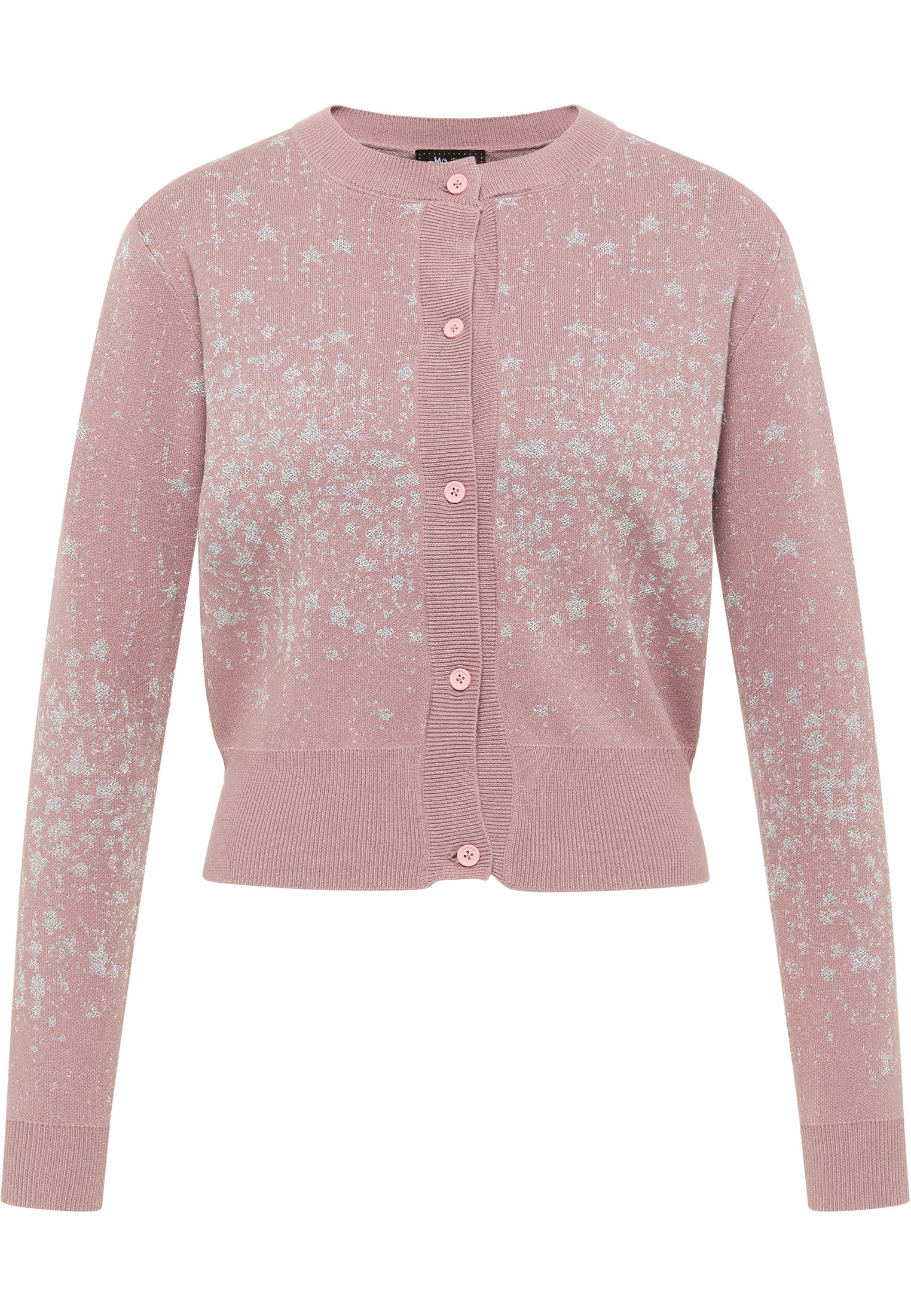 Thumbnail - Mymo Strickjacke Damen Mauve Silber