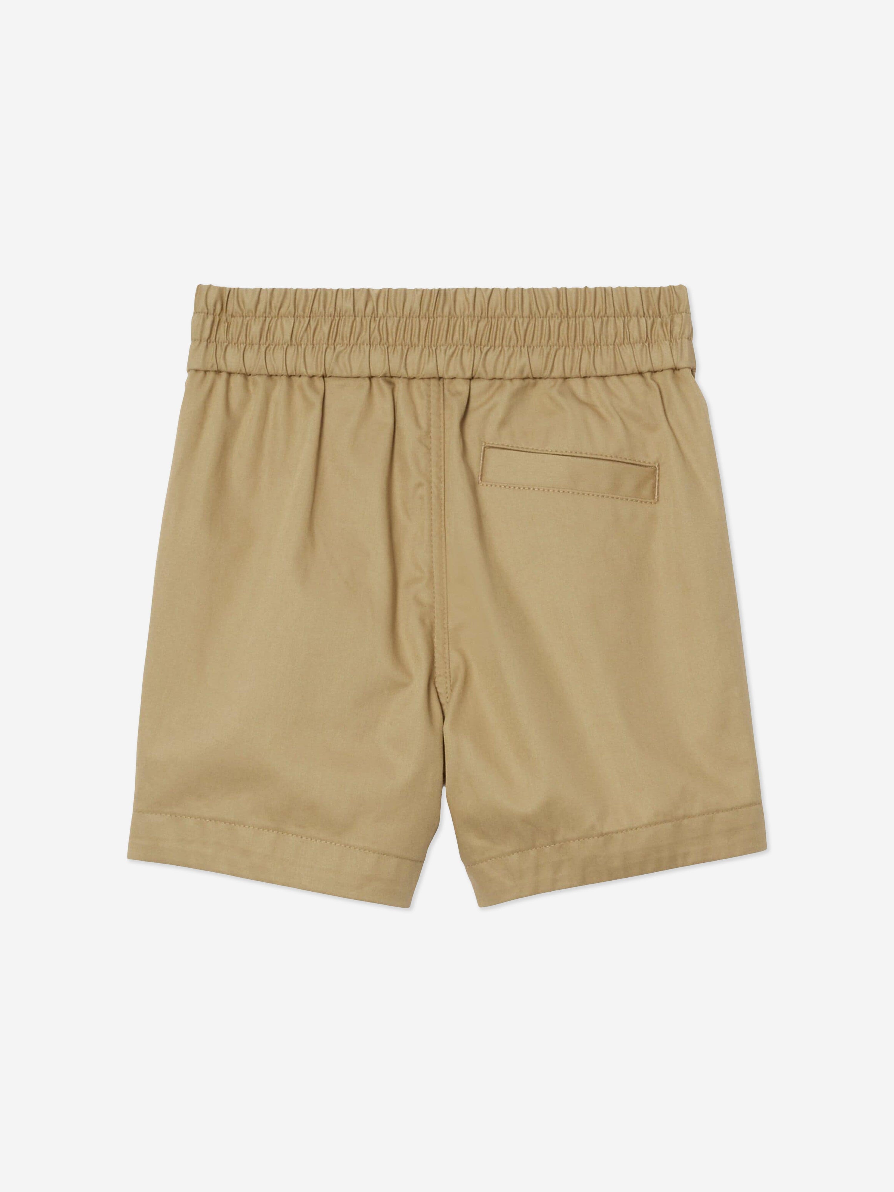 Burberry Jongens Travard Logo Shorts in Beige