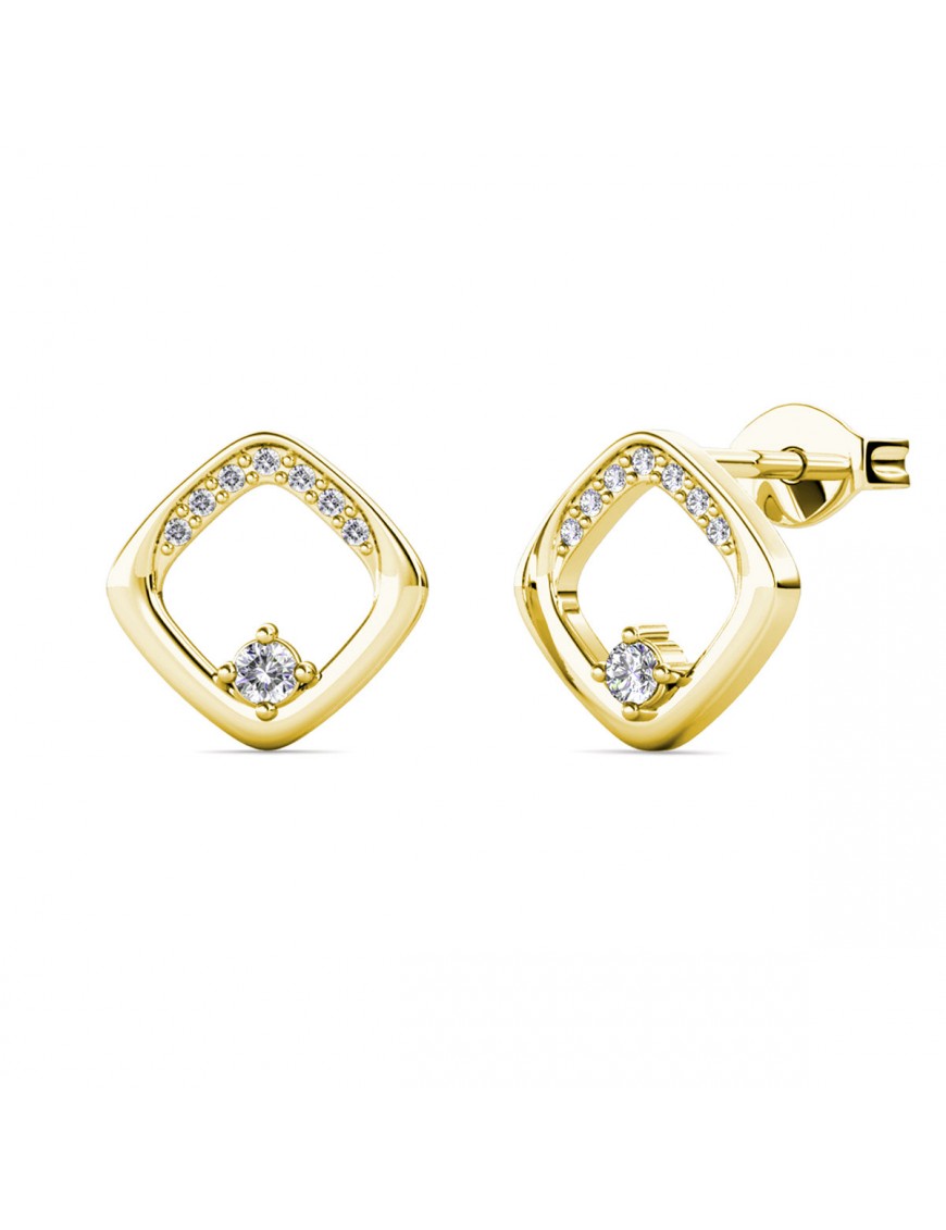 Thumbnail - Adelise Ohrringe - Gold und Kristall