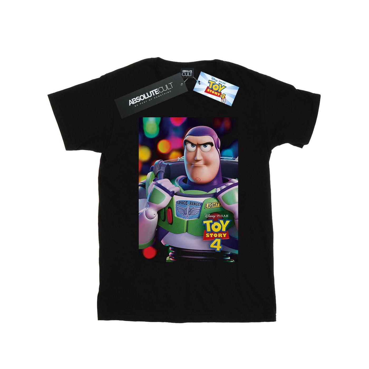 Disney - "Toy Story 4 Buzz Lightyear Poster" T-Shirt für Herren (Schwarz)