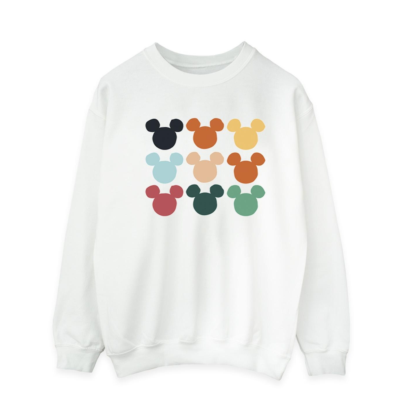Thumbnail - Disney - "Mickey Mouse Heads Square" Sweatshirt für Herren (Weiß)