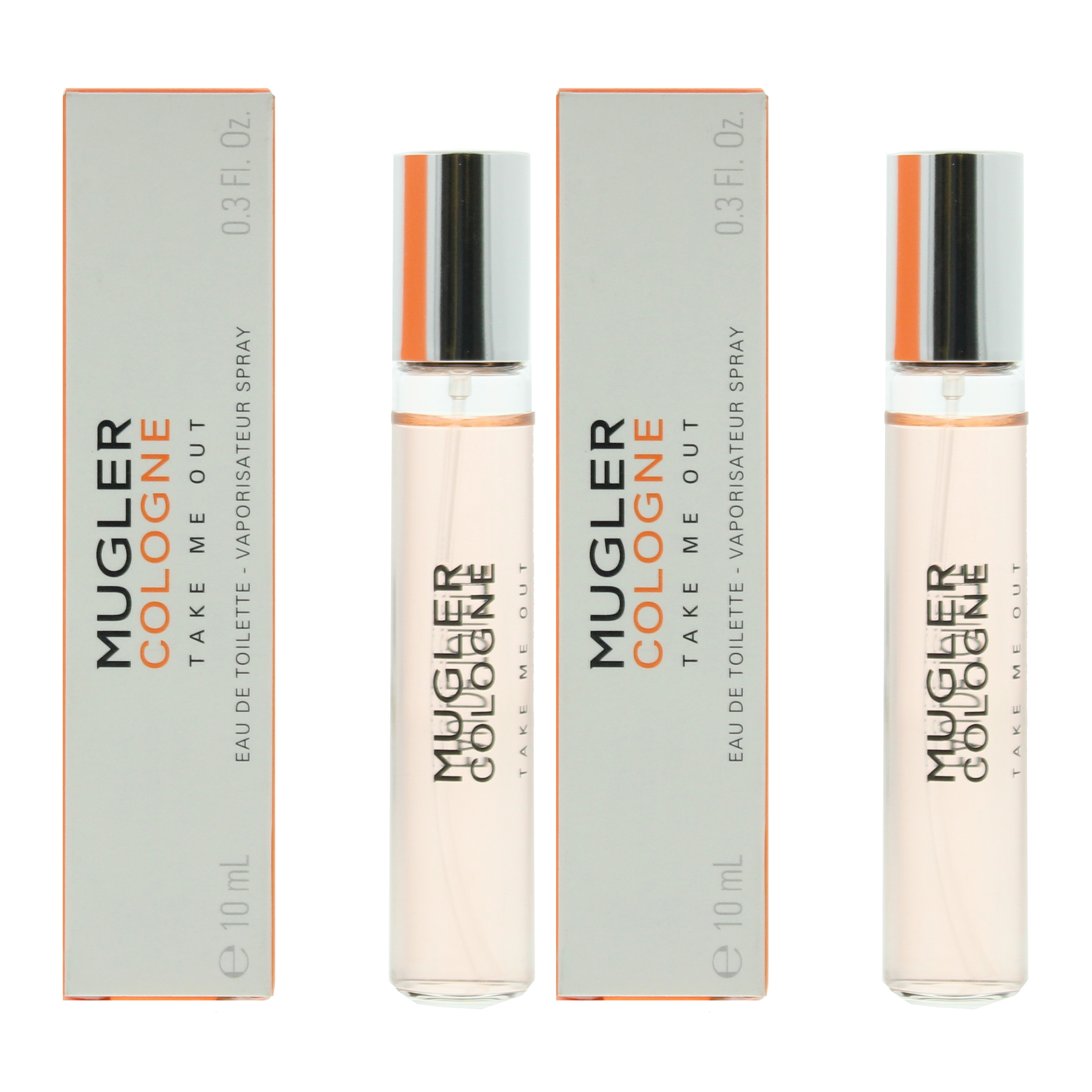Mugler Womens Cologne Take Me Out Eau de Toilette 10ml Travel Spray x 2 - One Size