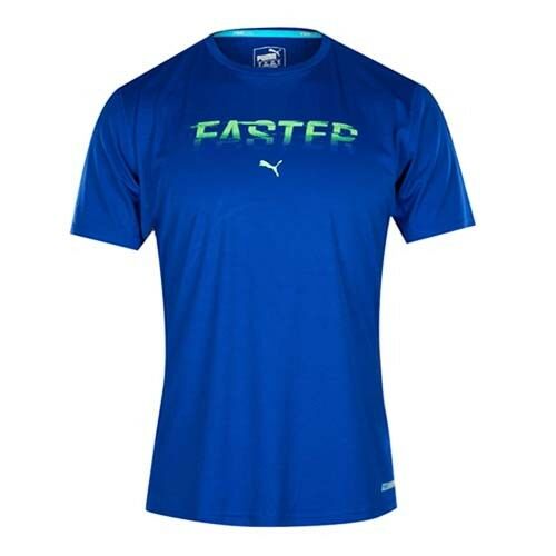 Puma PWRCool Blue "Faster" Polyester Kurzhülse T-Shirt 513809 02 DD48