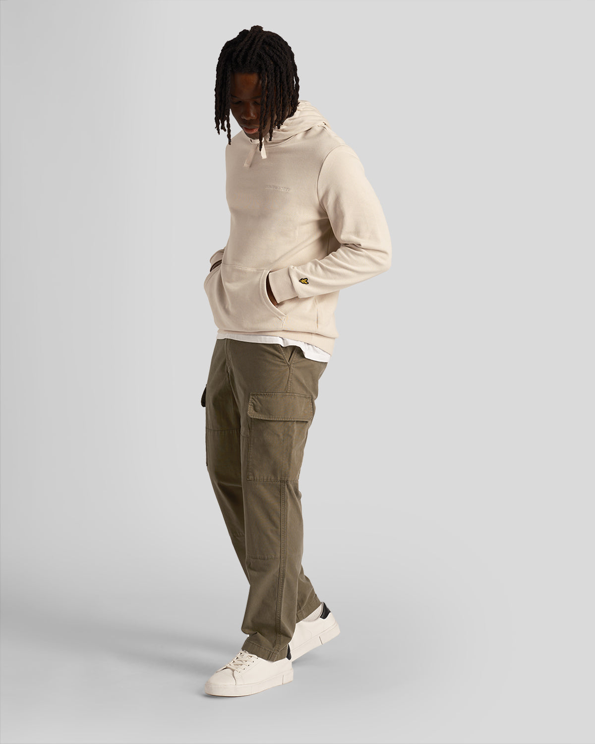 Broderad Loopback Hoodie för män i Cove 2