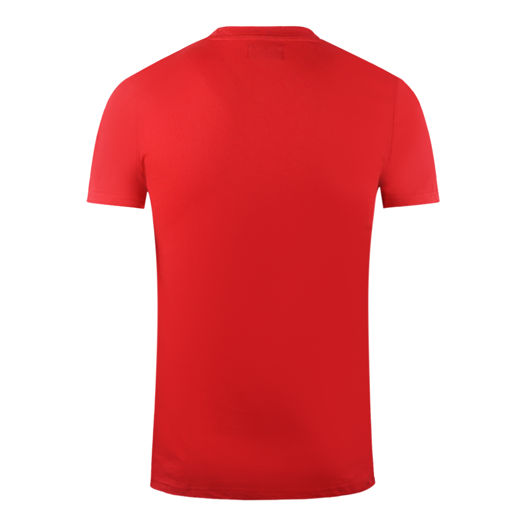 Aquascutum London Aldis Brand Logo på bröstet Röd T-shirt herr – bild 2