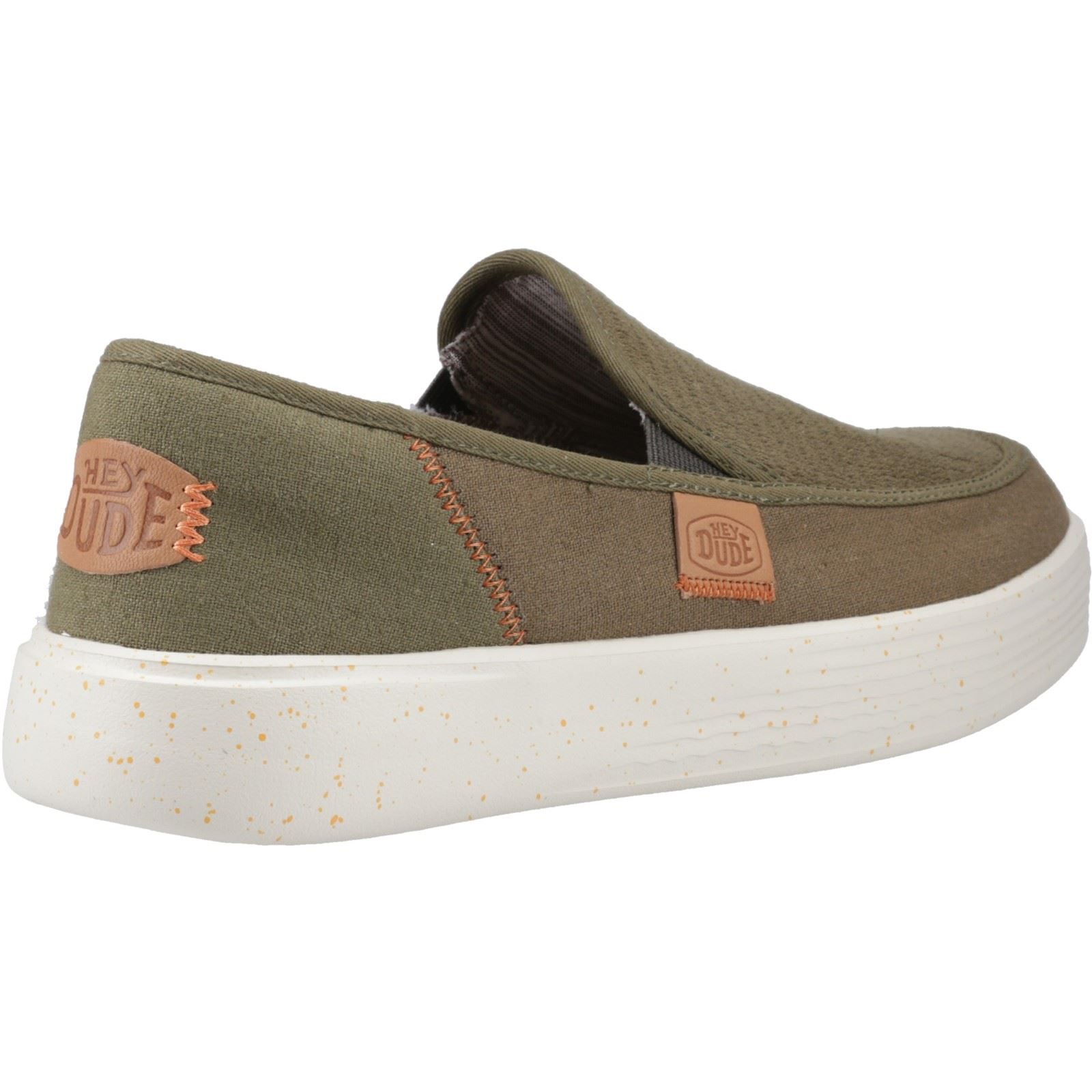 Sunapee Coastline Bomullsblandning Olive Loafers för män 2