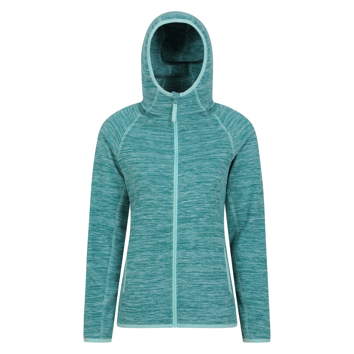 Thumbnail - Mountain Warehouse Damen/Damen Lleyn II Melange Full Zip Hoodie (Teal)