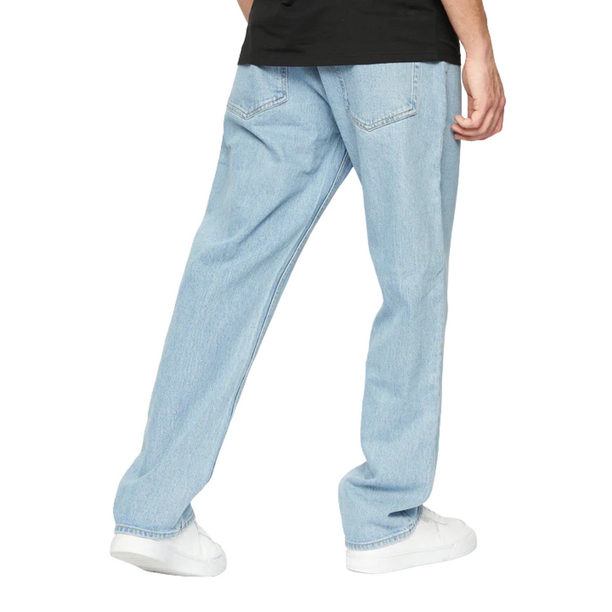 Crosshatch Mens Tillman Stone Wash Baggy Jeans (Ljus) herr – bild 2