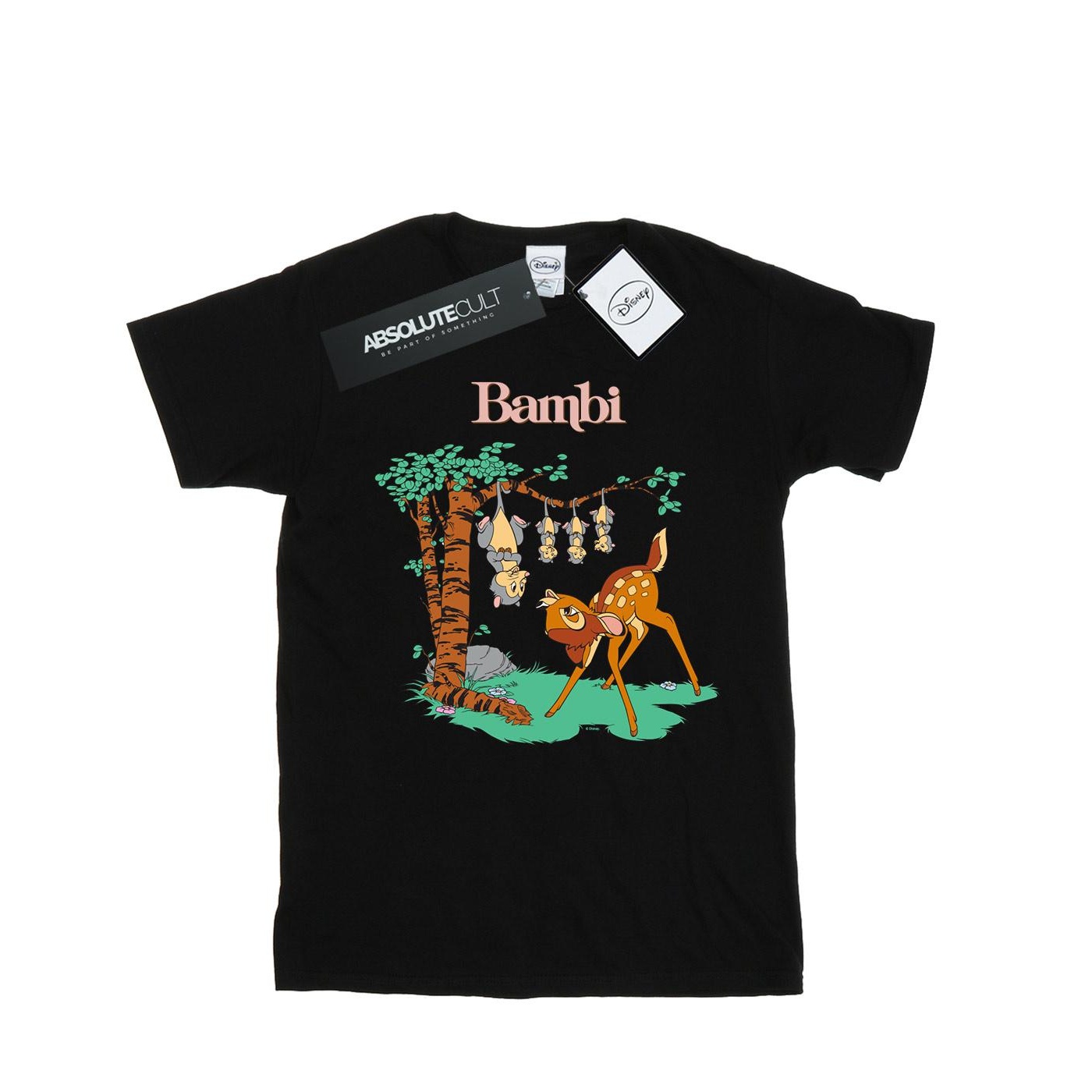 Thumbnail - Disney - "Bambi Tilted Up" T-Shirt für Damen (Schwarz)