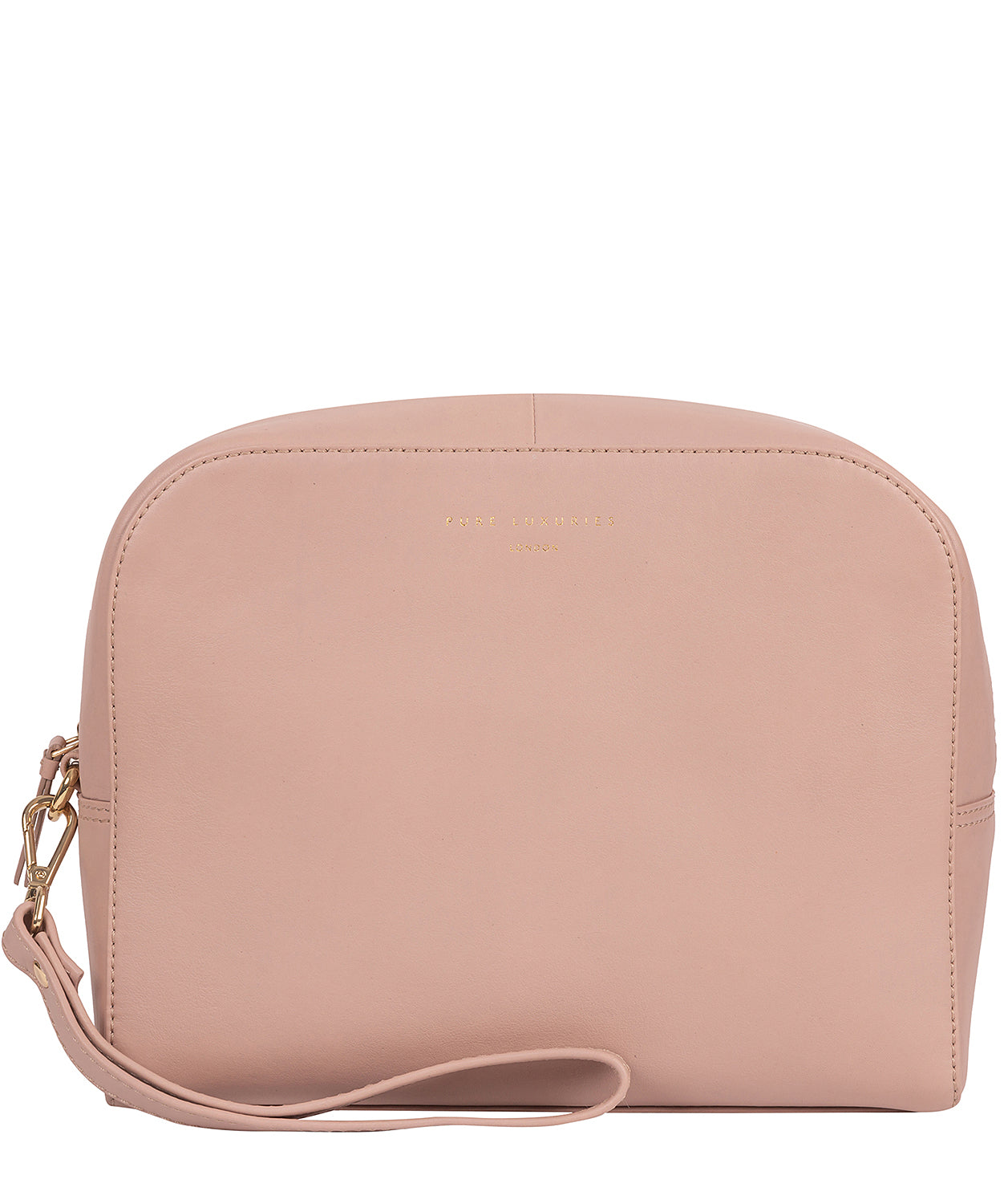 Pure Luxuries Womens 'Brompton' Blush Pink Leather Make-Up Bag - One Size