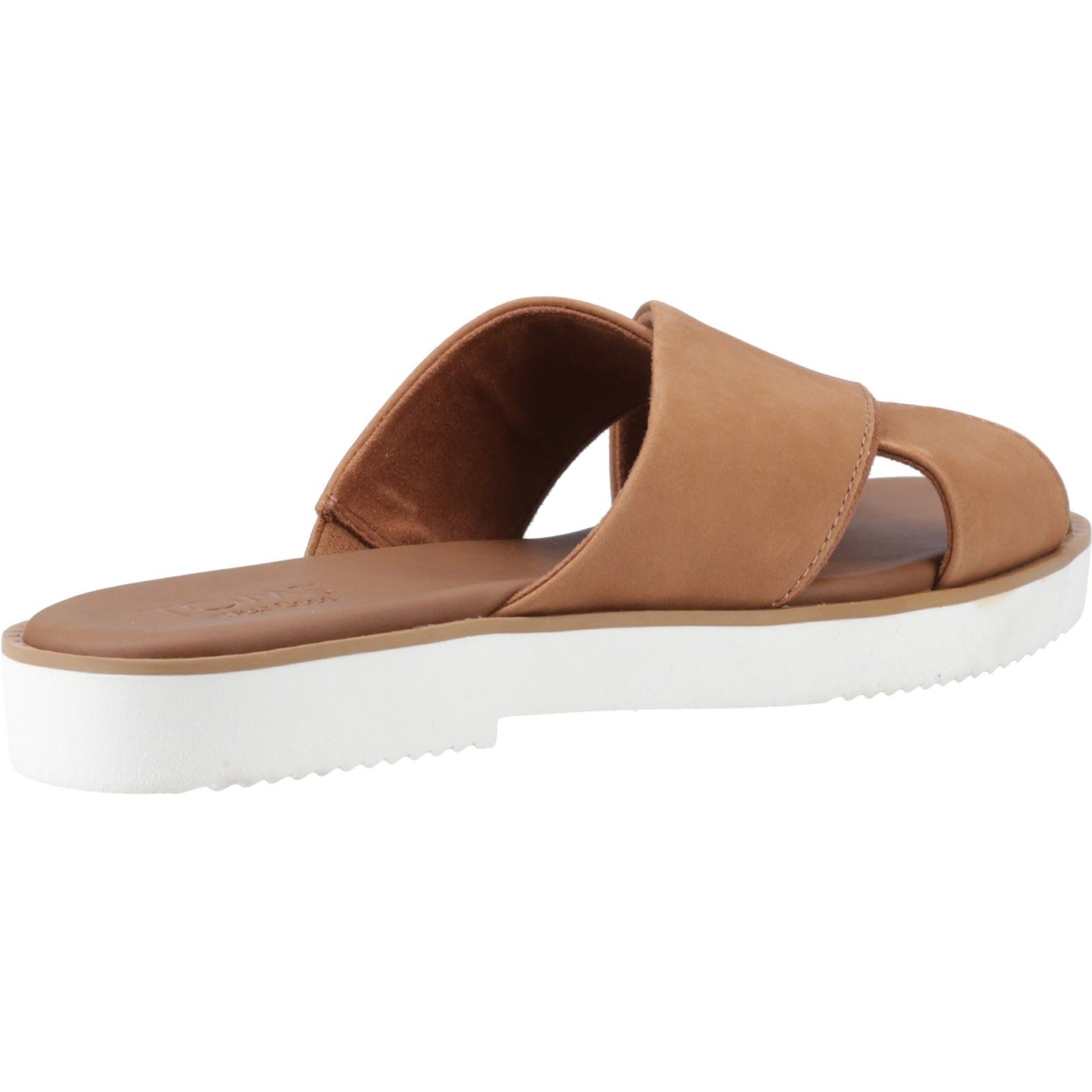 TOMS Mae Crossover Leather Bruna sandaler för kvinnor dam – bild 2