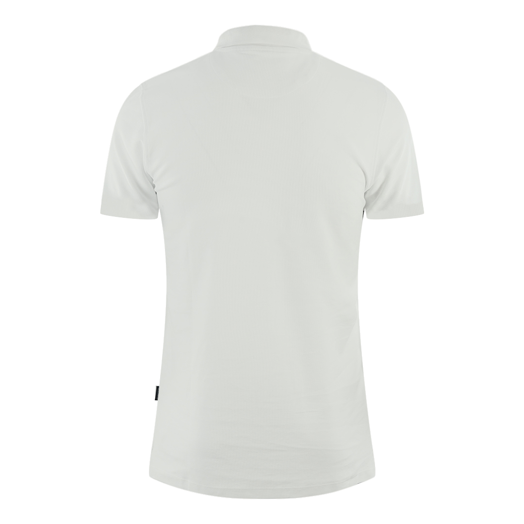 Aquascutum Boxed Logo Vit pikétröja herr – bild 2