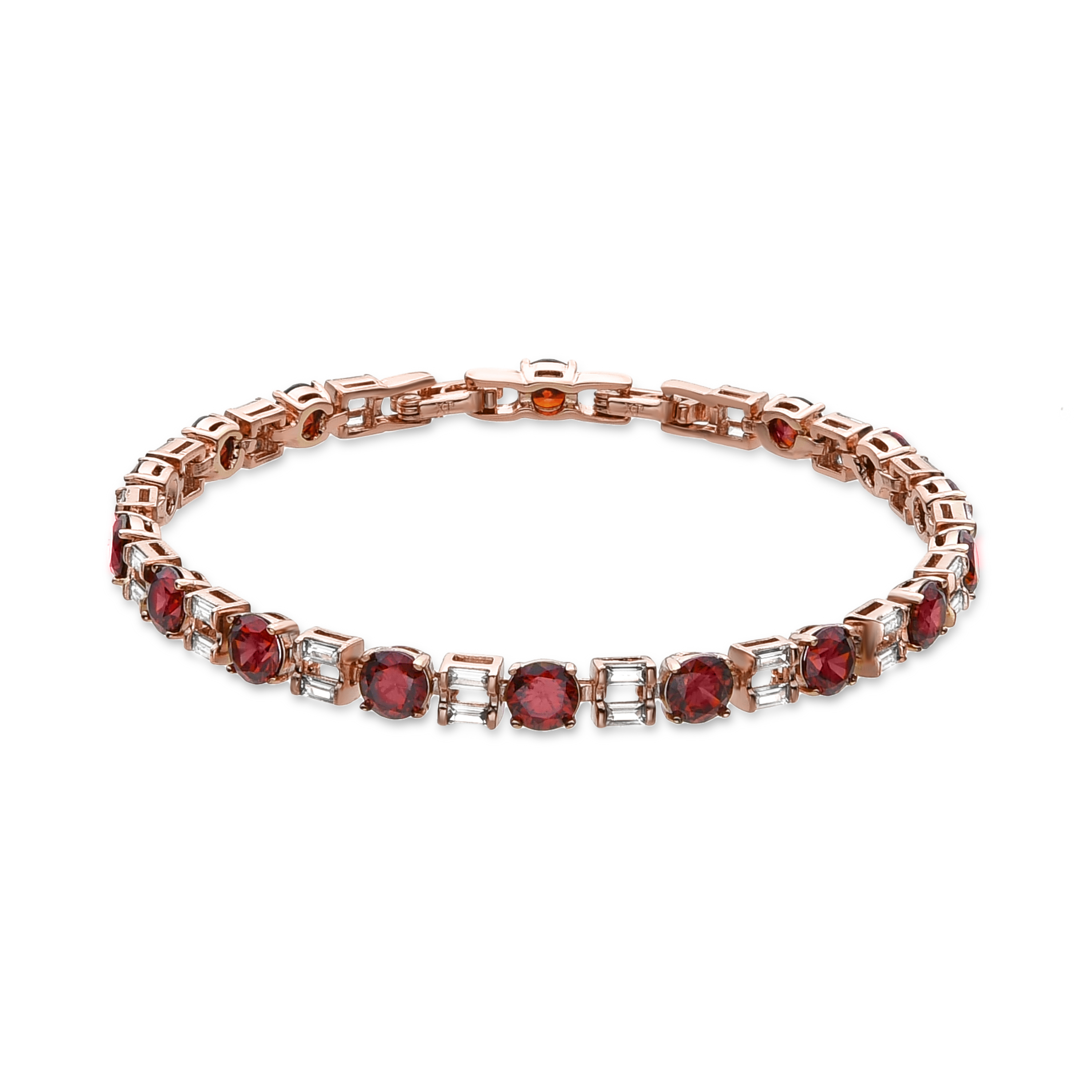 Luxenterarmband med rubin zirkonia i 18K gult guld Miwyn